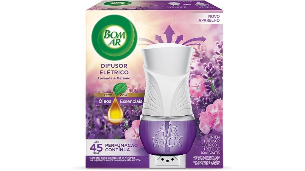 difusor de gerânio lavanda elétrica